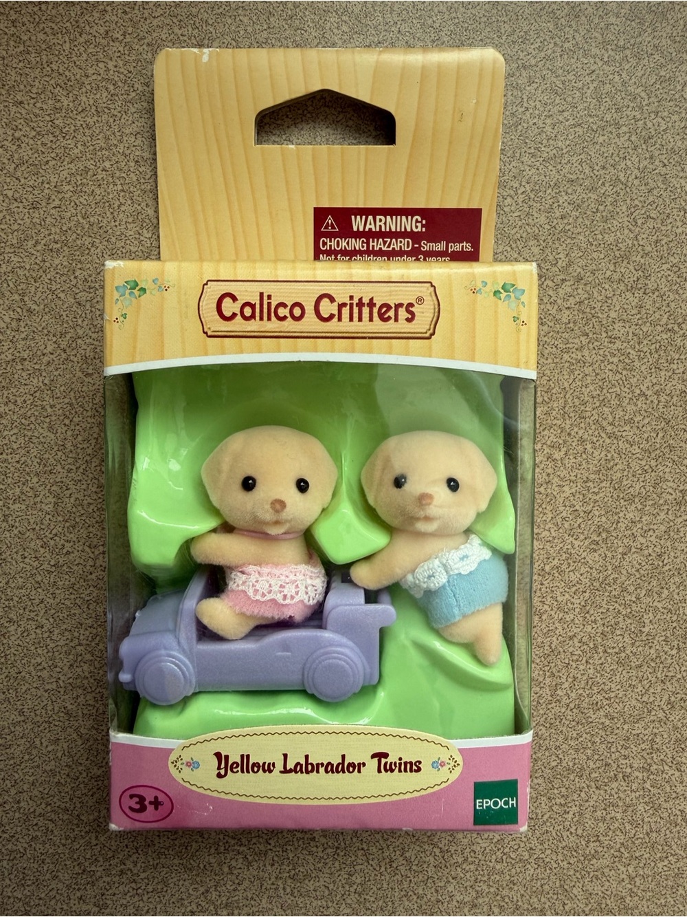 Calico Critters Yellow Labrador Dog Twin Babies
